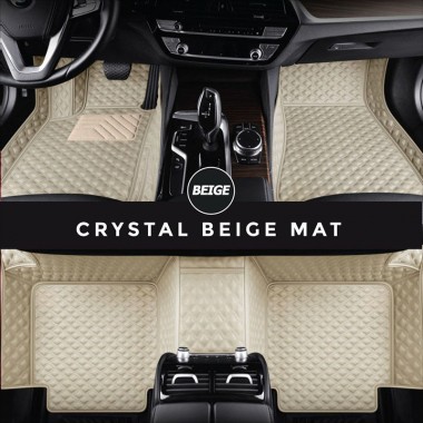 Beige Crystal Elite Luxury Hybrid Car Floor Mats Clearance