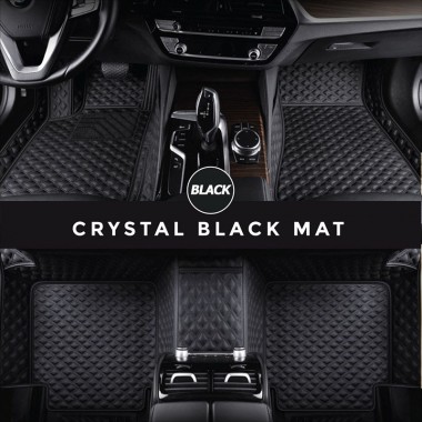 Black Crystal Elite Luxury Hybrid Car Floor Mats Clearance