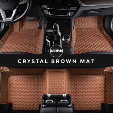 Brown Crystal Elite Luxury Hybrid Car Floor Mats Clearance