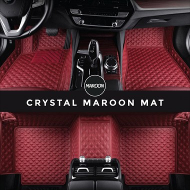 Maroon Crystal Elite Luxury Hybrid Car Floor Mats Clearance