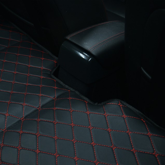 Universal Diamond Car Bed - Non-Inflatable Black and Red Stitching Luxury Leather Diamond Car Bed Mattress Clearance Universal Diamond Car Bed - Non-Inflatable Black and Red Stitching Luxury Leather Diamond Car Bed Mattress Clearance