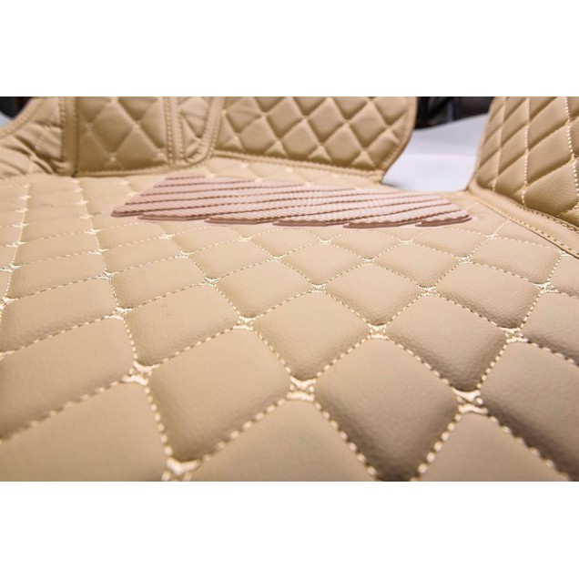 Beige Luxury Leather Diamond Car Floor Mats Clearance Beige Luxury Leather Diamond Car Floor Mats Clearance