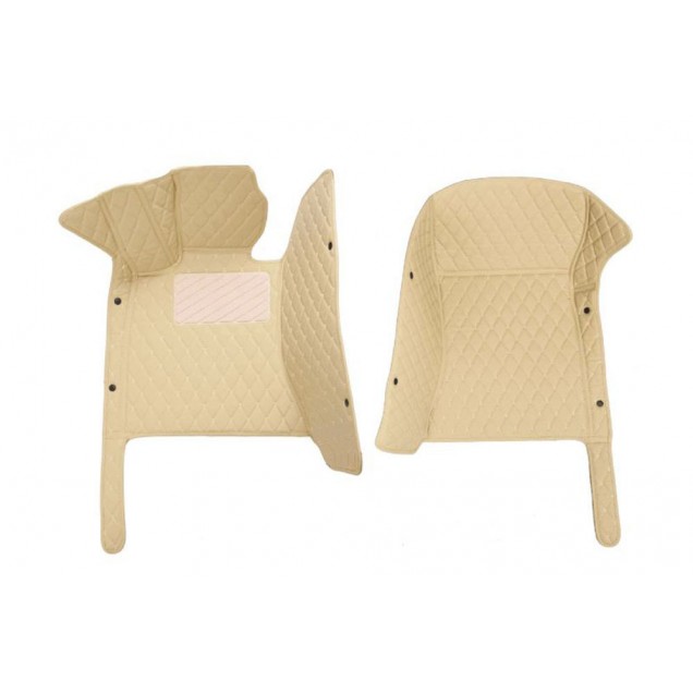 Beige Luxury Leather Diamond Car Floor Mats Clearance Beige Luxury Leather Diamond Car Floor Mats Clearance