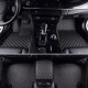 Black and Beige Stitching Luxury Leather Diamond Car Floor Mats Clearance Black and Beige Stitching Luxury Leather Diamond Car Floor Mats Clearance