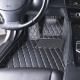 Black and Beige Stitching Luxury Leather Diamond Car Floor Mats Clearance Black and Beige Stitching Luxury Leather Diamond Car Floor Mats Clearance