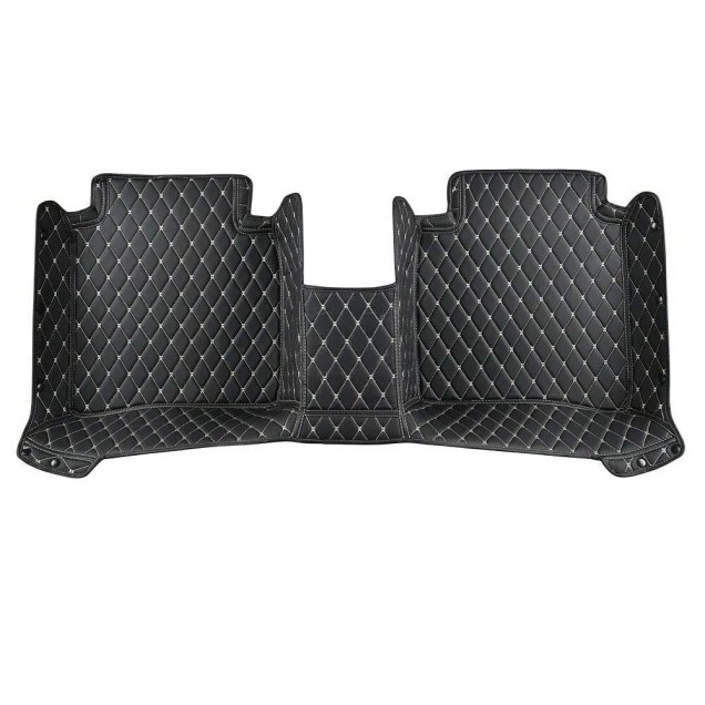 Black and Beige Stitching Luxury Leather Diamond Car Floor Mats Clearance Black and Beige Stitching Luxury Leather Diamond Car Floor Mats Clearance