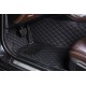 Black and Black Stitching Luxury Leather Diamond Car Floor Mats Clearance Black and Black Stitching Luxury Leather Diamond Car Floor Mats Clearance
