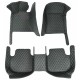 Black and Green Stitching Luxury Leather Diamond Car Floor Mats Clearance Black and Green Stitching Luxury Leather Diamond Car Floor Mats Clearance
