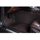 Black and Red Stitching Luxury Leather Diamond Car Floor Mats Clearance Black and Red Stitching Luxury Leather Diamond Car Floor Mats Clearance