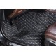 Black and White Stitching Luxury Leather Diamond Car Floor Mats Clearance Black and White Stitching Luxury Leather Diamond Car Floor Mats Clearance