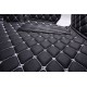 Black and White Stitching Luxury Leather Diamond Car Floor Mats Clearance Black and White Stitching Luxury Leather Diamond Car Floor Mats Clearance