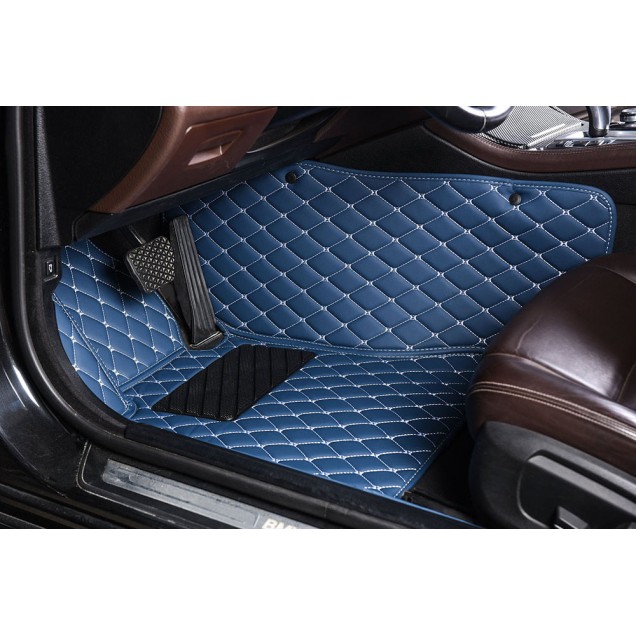 Blue Luxury Leather Diamond Car Floor Mats Clearance Blue Luxury Leather Diamond Car Floor Mats Clearance