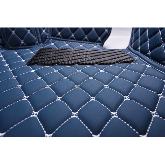Blue Luxury Leather Diamond Car Floor Mats Clearance Blue Luxury Leather Diamond Car Floor Mats Clearance