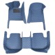 Blue Luxury Leather Diamond Car Floor Mats Clearance Blue Luxury Leather Diamond Car Floor Mats Clearance