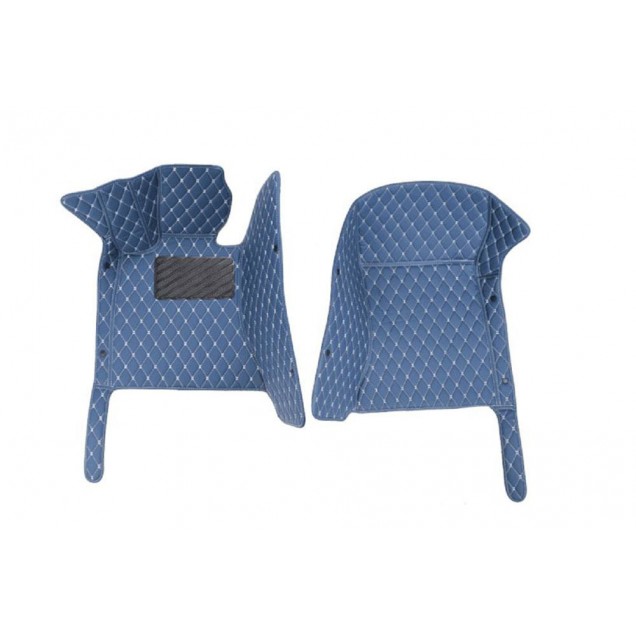 Blue Luxury Leather Diamond Car Floor Mats Clearance Blue Luxury Leather Diamond Car Floor Mats Clearance