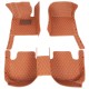 Brown Luxury Leather Diamond Car Floor Mats Clearance Brown Luxury Leather Diamond Car Floor Mats Clearance