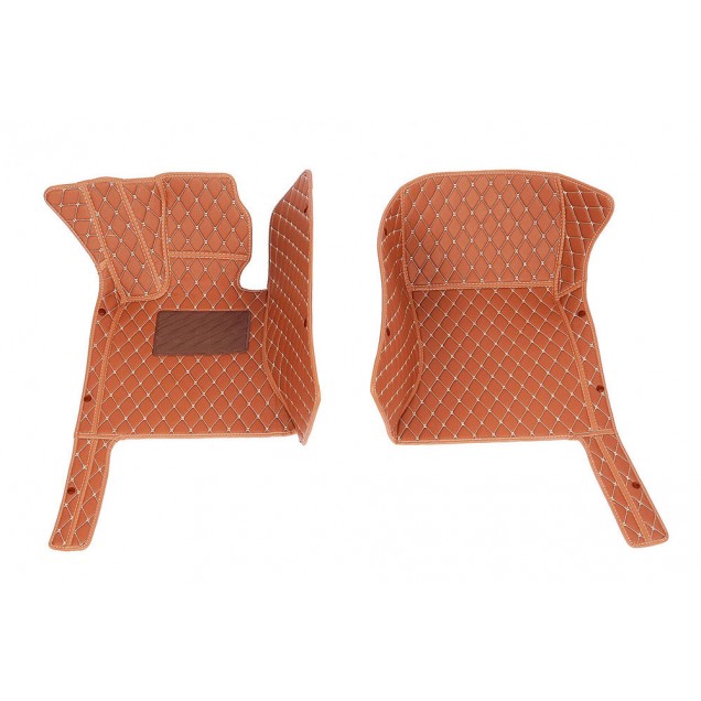 Brown Luxury Leather Diamond Car Floor Mats Clearance Brown Luxury Leather Diamond Car Floor Mats Clearance