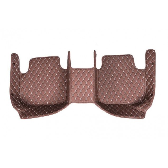 Dark Brown Luxury Leather Diamond Car Floor Mats Clearance Dark Brown Luxury Leather Diamond Car Floor Mats Clearance