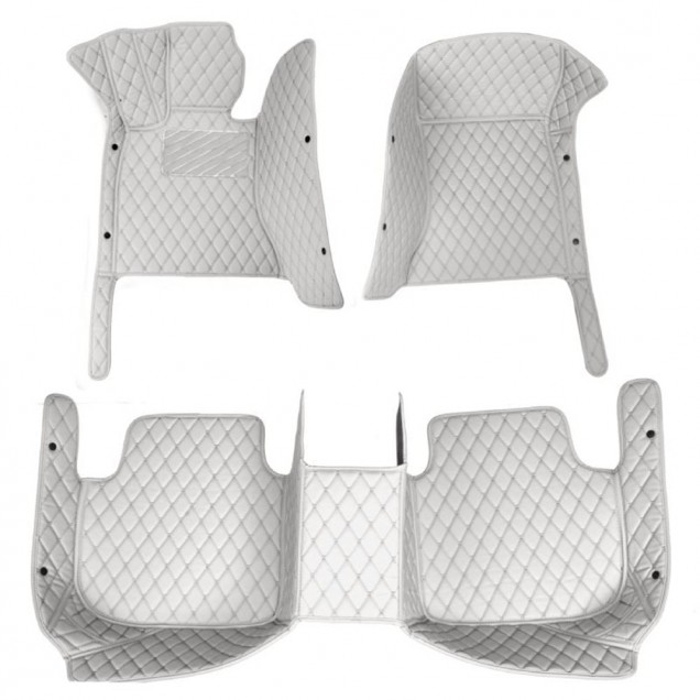 Grey Luxury Leather Diamond Car Floor Mats Clearance Grey Luxury Leather Diamond Car Floor Mats Clearance