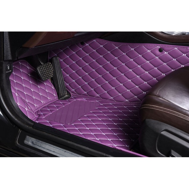Purple Luxury Leather Diamond Car Floor Mats Clearance Purple Luxury Leather Diamond Car Floor Mats Clearance
