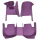 Purple Luxury Leather Diamond Car Floor Mats Clearance Purple Luxury Leather Diamond Car Floor Mats Clearance