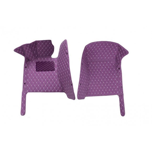 Purple Luxury Leather Diamond Car Floor Mats Clearance Purple Luxury Leather Diamond Car Floor Mats Clearance