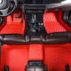 Red Luxury Leather Diamond Car Floor Mats Clearance Red Luxury Leather Diamond Car Floor Mats Clearance