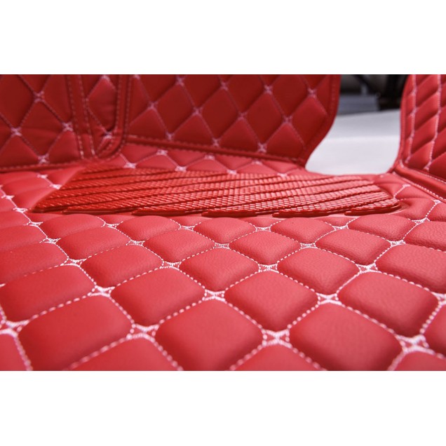 Red Luxury Leather Diamond Car Floor Mats Clearance Red Luxury Leather Diamond Car Floor Mats Clearance