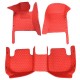 Red Luxury Leather Diamond Car Floor Mats Clearance Red Luxury Leather Diamond Car Floor Mats Clearance