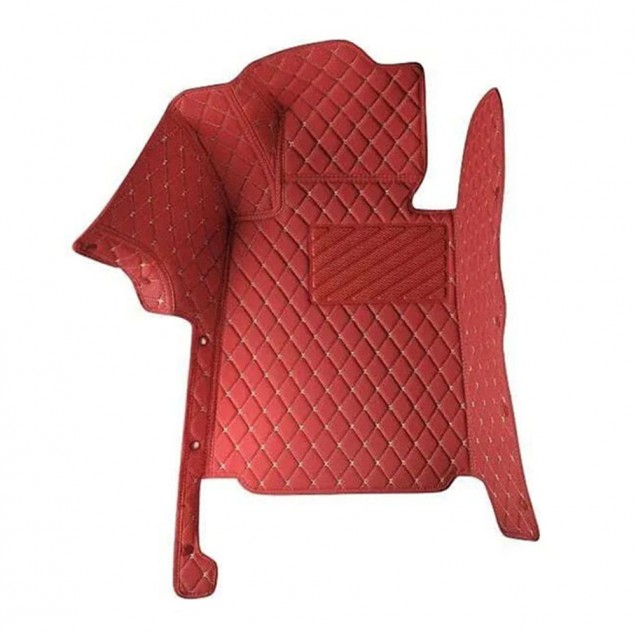 Wine Red Luxury Leather Diamond Car Floor Mats Clearance Wine Red Luxury Leather Diamond Car Floor Mats Clearance