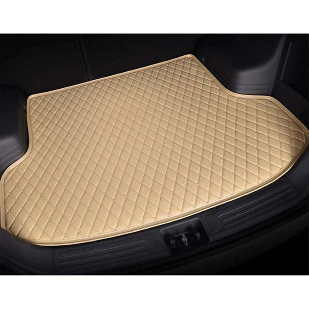 Beige Luxury Leather Diamond Trunk Base Mats Clearance Beige Luxury Leather Diamond Trunk Base Mats Clearance