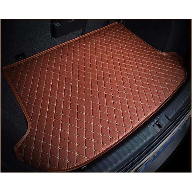 Brown Luxury Leather Diamond Trunk Base Mats Clearance Brown Luxury Leather Diamond Trunk Base Mats Clearance