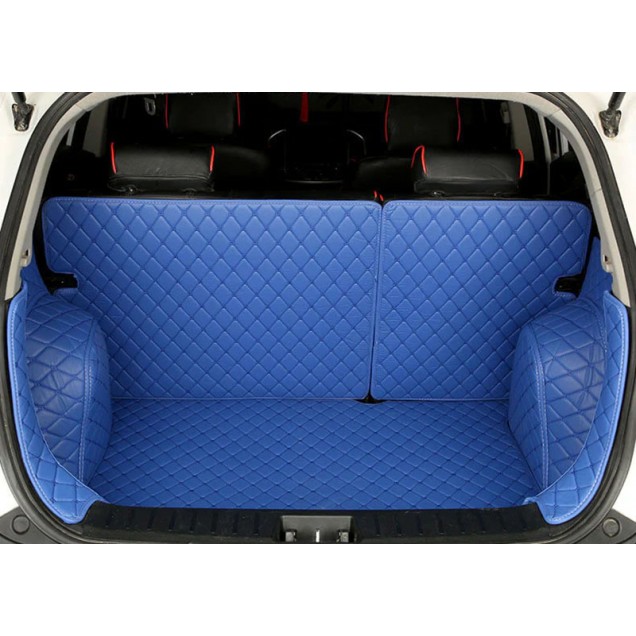 Blue Full Cover Luxury Leather Diamond Trunk Car Floor Mats Clearance Blue Full Cover Luxury Leather Diamond Trunk Car Floor Mats Clearance