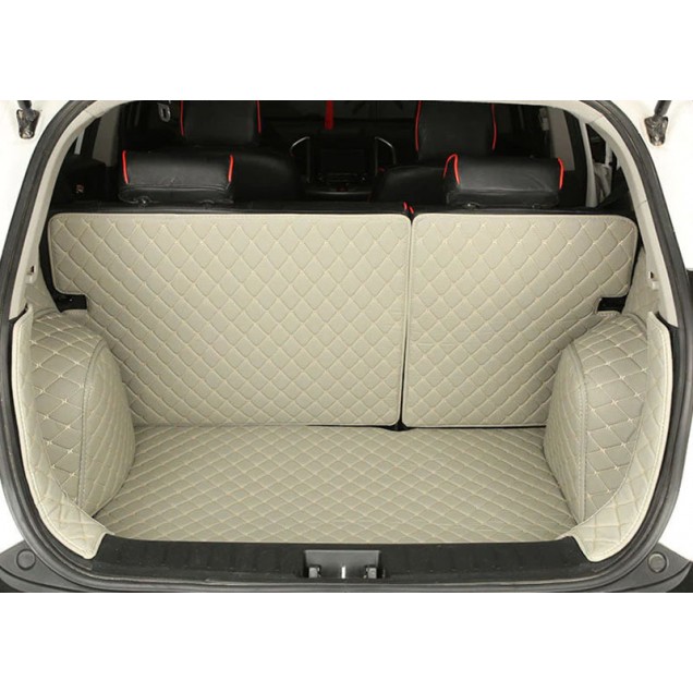 Grey Full Cover Luxury Leather Diamond Trunk Car Floor Mats Clearance Grey Full Cover Luxury Leather Diamond Trunk Car Floor Mats Clearance