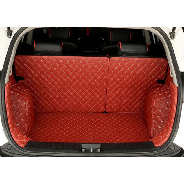 Wine Red Full Cover Luxury Leather Diamond Trunk Car Floor Mats Clearance Wine Red Full Cover Luxury Leather Diamond Trunk Car Floor Mats Clearance