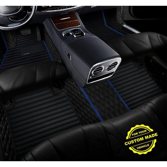 Dark Blue Hybrid Line Series Premium Car Floor Mats Clearance Dark Blue Hybrid Line Series Premium Car Floor Mats Clearance