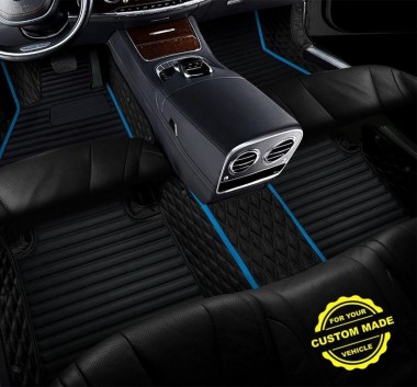Light Blue Hybrid Line Series Premium Car Floor Mats Clearance