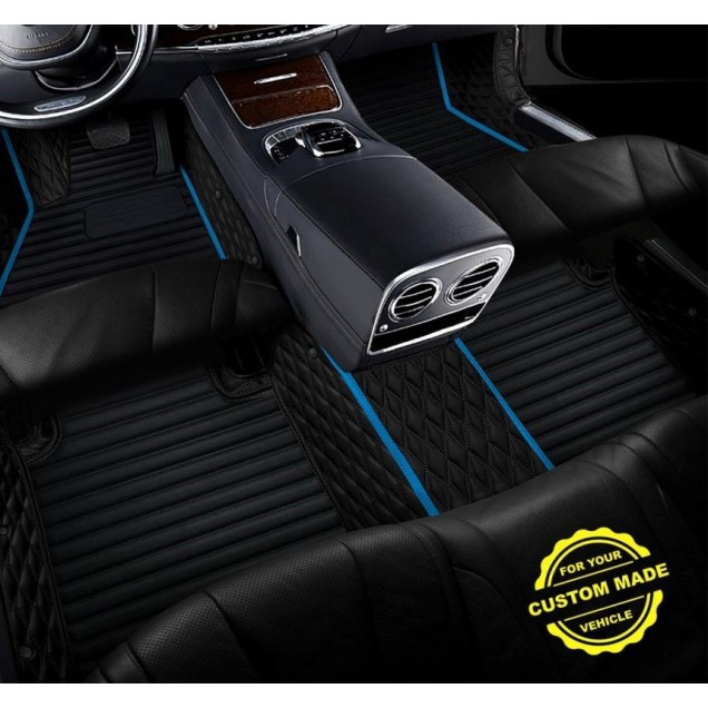 Light Blue Hybrid Line Series Premium Car Floor Mats Clearance Light Blue Hybrid Line Series Premium Car Floor Mats Clearance