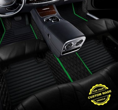 Lime Green Hybrid Line Series Premium Car Mats Clearance