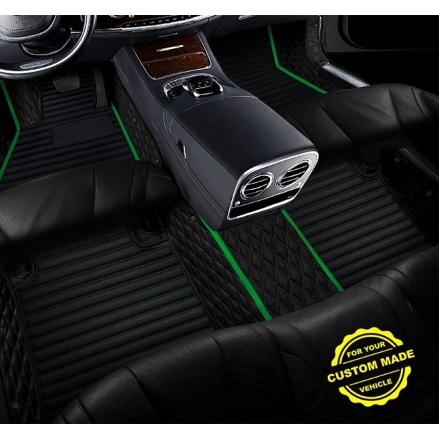 Lime Green Hybrid Line Series Premium Car Mats Clearance Lime Green Hybrid Line Series Premium Car Mats Clearance