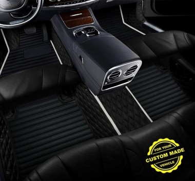 White Hybrid Line Series Premium Car Floor Mats Clearance