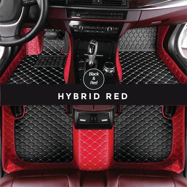Black and Red Hybrid Mode Premium Diamond Car Floor Mats Clearance Black and Red Hybrid Mode Premium Diamond Car Floor Mats Clearance