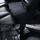Black Luxury Leather Stripe Car Floor Mats Clearance Black Luxury Leather Stripe Car Floor Mats Clearance