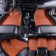 Brown Luxury Leather Stripe Car Floor Mats Clearance Brown Luxury Leather Stripe Car Floor Mats Clearance