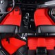 Red Luxury Leather Stripe Car Floor Mats Clearance Red Luxury Leather Stripe Car Floor Mats Clearance