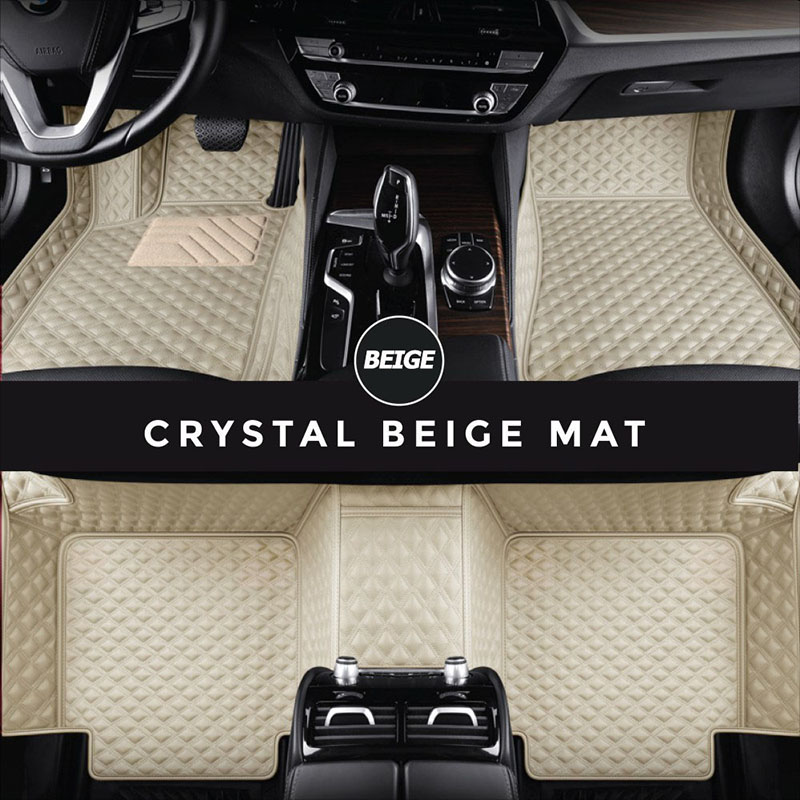 Beige Crystal Elite Luxury Hybrid Car Mats Clearance
