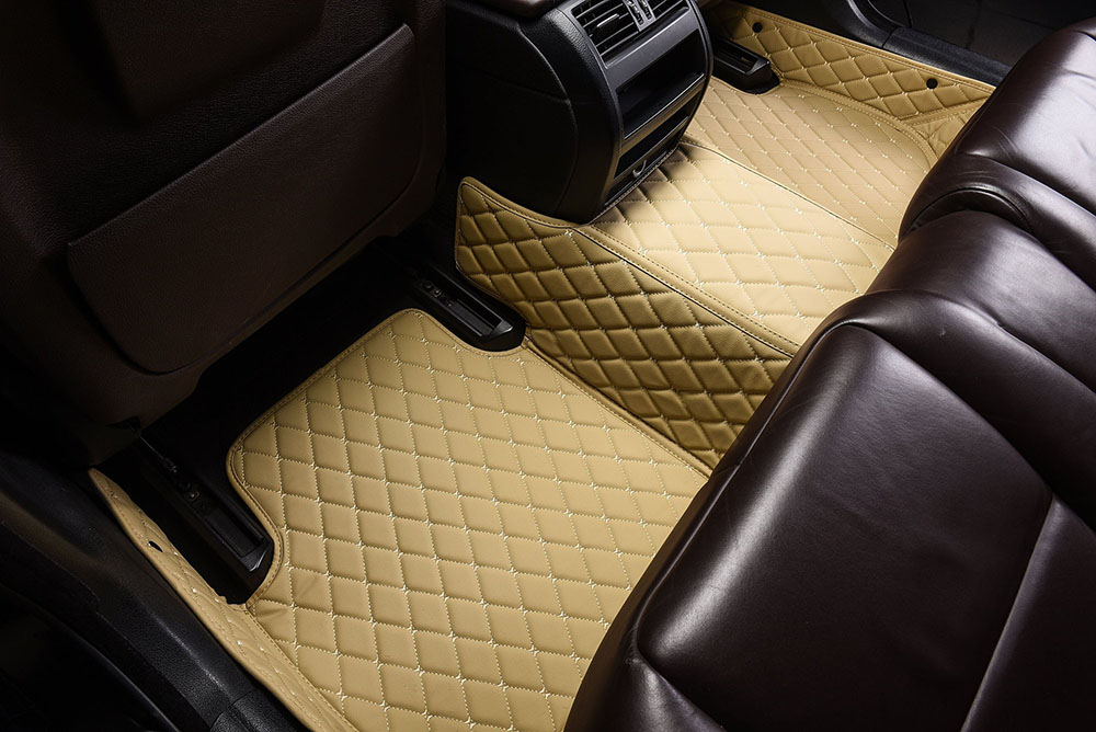 Beige Custom Diamond Car Mats Clearance