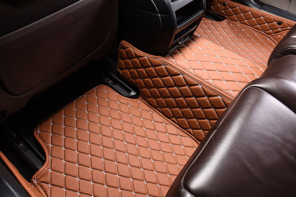 Brown Custom Diamond Car Mats Clearance