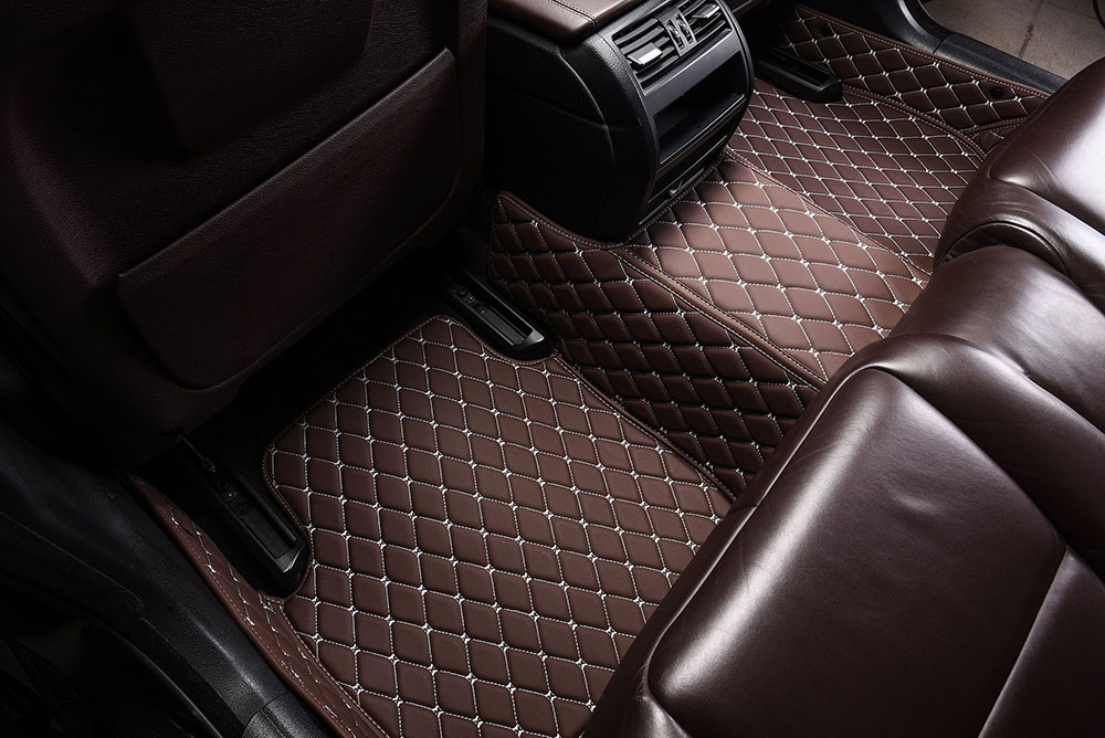 Dark Brown Custom Diamond Car Mats Clearance