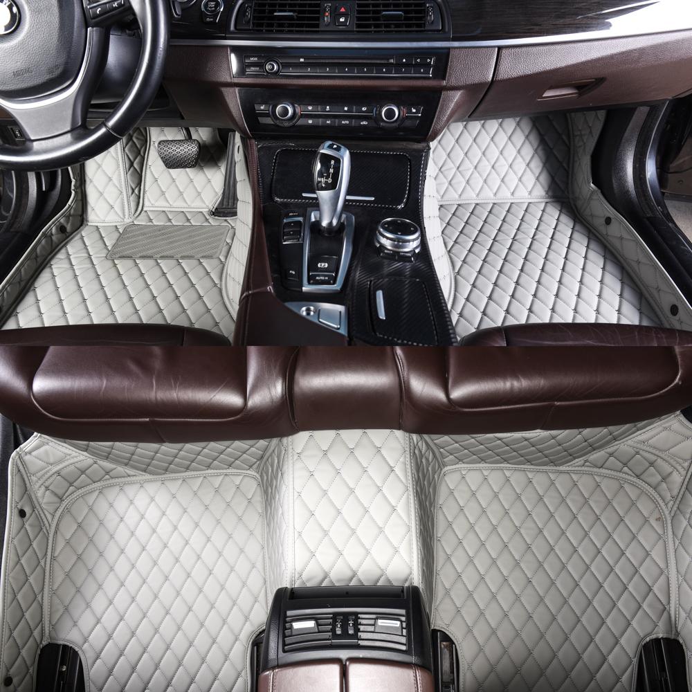 Grey Luxury Leather Diamond Car Mats Clearance
